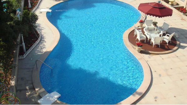 如何清除处理别墅私人游泳池青苔